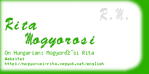 rita mogyorosi business card